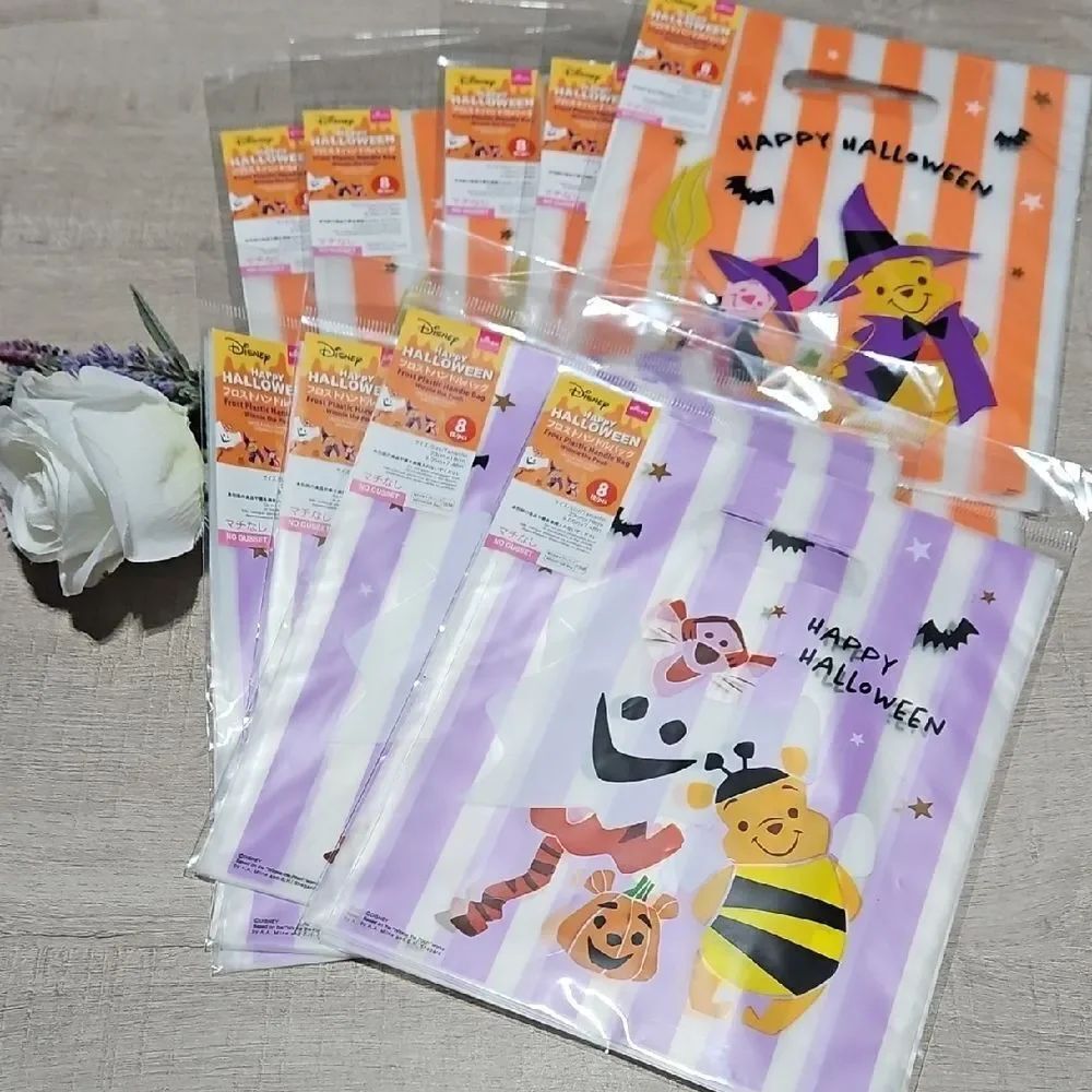 Disney Daiso Winnie The Pooh Halloween Frosted Treat Bags Lg BUNDLE